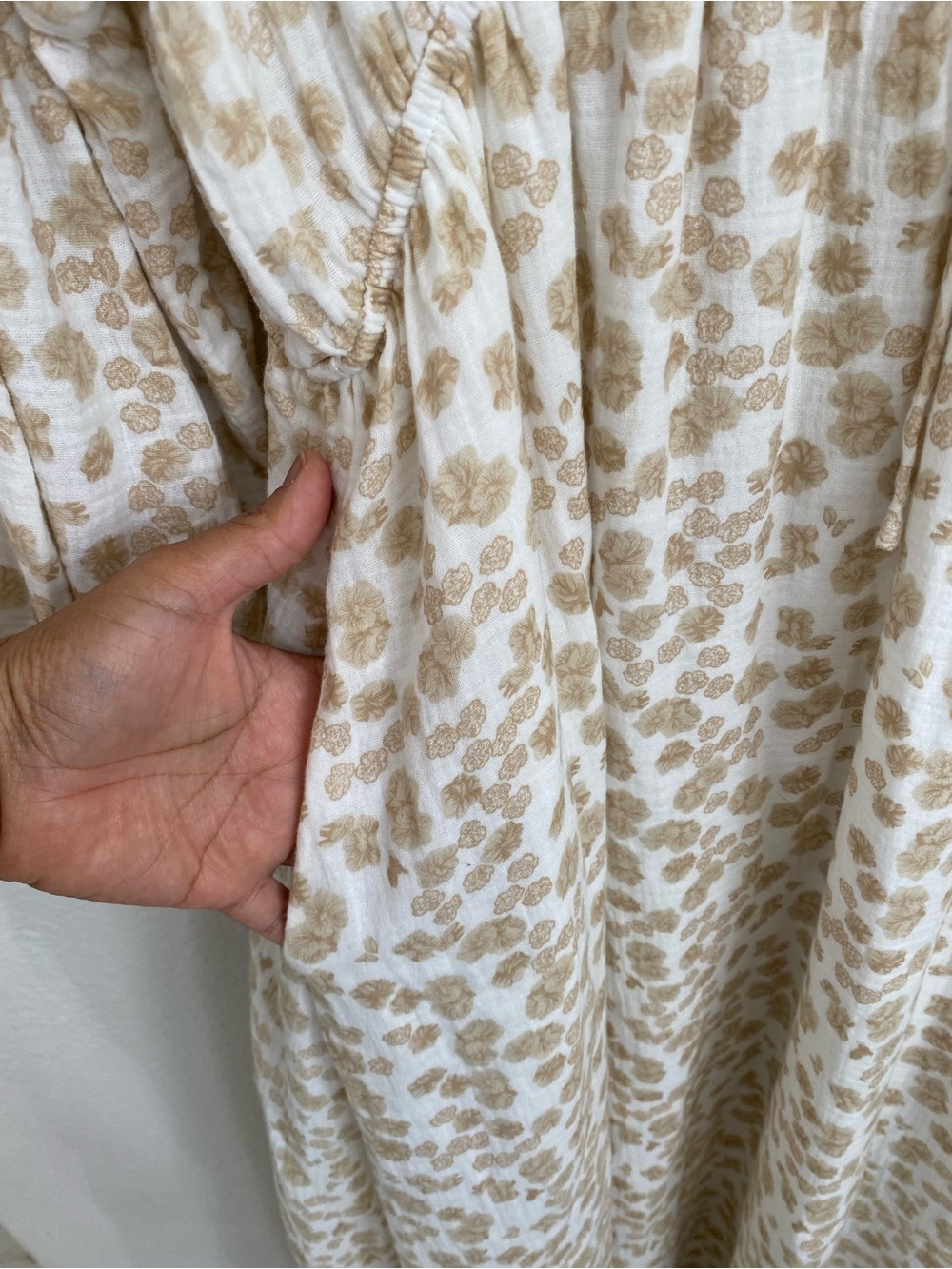 Worth Collective Hunter 100/ cotton gauze Cream Floral Maxi Dress - Picture 6 of 10